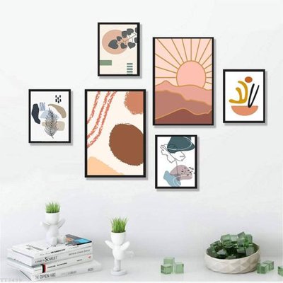 File ảnh File tranh treo bộ 6 tấm tối giản Minimalist Art TT3499 (gốc) in Hiflex
