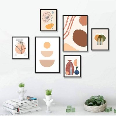 File ảnh File tranh treo bộ 6 tấm tối giản Minimalist Art TT3502 (gốc) in decal dán tường