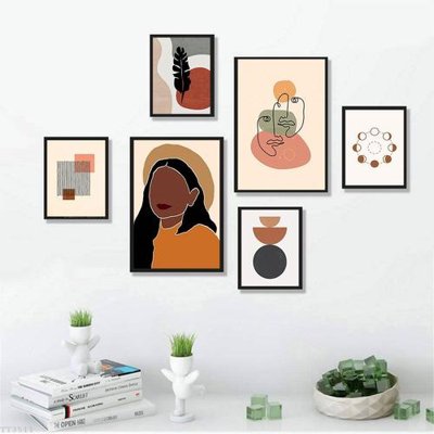 File ảnh File tranh treo bộ 6 tấm tối giản Minimalist Art TT3511 (gốc) trang trí khách sạn