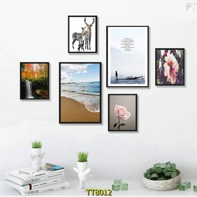 File tranh File tranh bộ 6 tấm TT80012 (bản gốc) treo phòng ăn