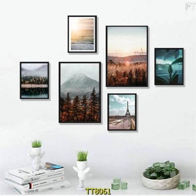 File gốc File tranh bộ 6 tấm TT80061 (in lụa) chi tiết cao