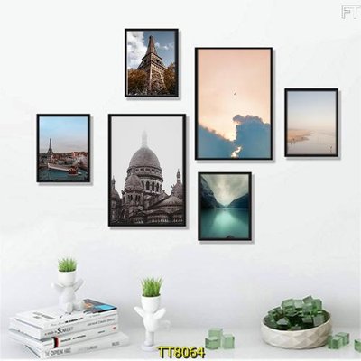 File tranh gốc PSD File tranh bộ 6 tấm TT80064 còn nguyên layer