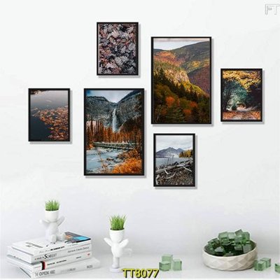 Hình ảnh file gốc File tranh bộ 6 tấm TT80077 cho in UV