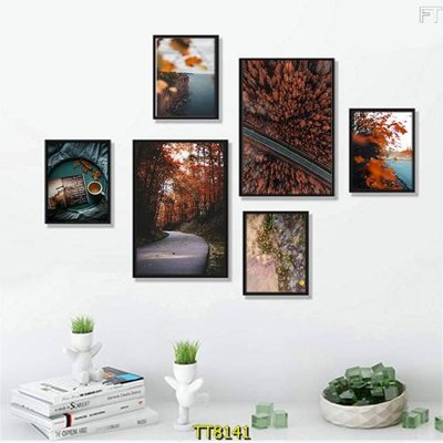 Hình ảnh file gốc in trần nhà File tranh bộ 6 tấm TT80141