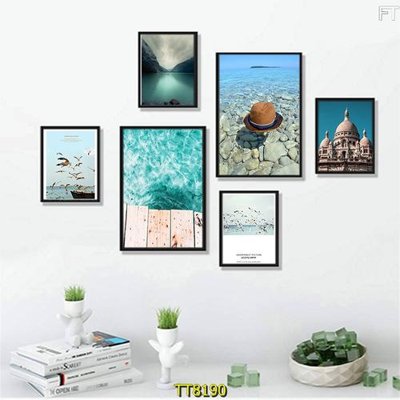 File in trần File tranh bộ 6 tấm TT80190 (bản gốc) phong cảnh