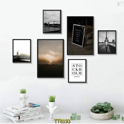 File gốc File tranh bộ 6 tấm TT80193 (phong cách) châu Âu