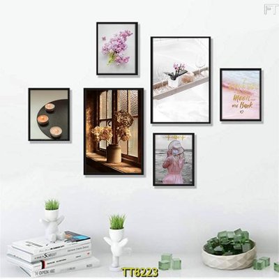 File PSD in ấn File tranh bộ 6 tấm TT80223 (chất lượng cao)