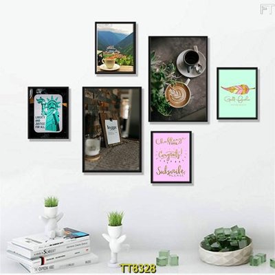 File gốc File tranh bộ 6 tấm TT80328 (in lụa) trang trí tường