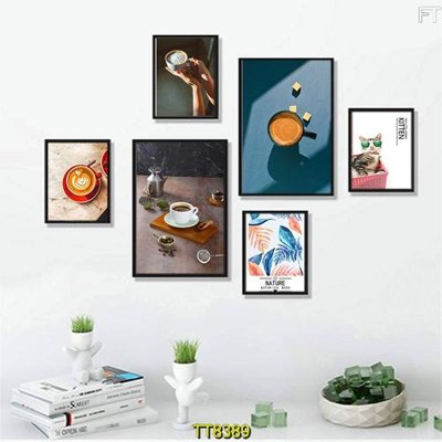 Hình ảnh file gốc in trần nhà File tranh bộ 6 tấm TT80389