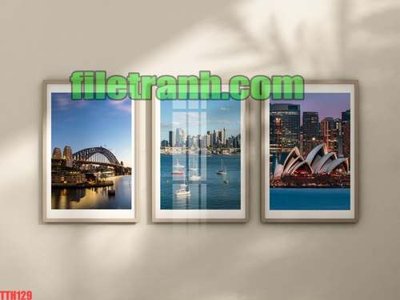 File gốc File gốc in bộ tranh decor treo tráng gương canvas TTH129 (phiên bản chuẩn) để in ấn