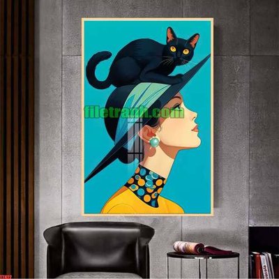 File tranh File gốc in bộ tranh decor treo tráng gương canvas TTH22 (bản gốc) in canvas
