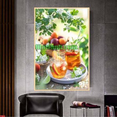 File tranh File gốc in bộ tranh decor treo tráng gương canvas TTH53 (gốc) in vải canvas