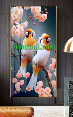 File gốc File gốc in bộ tranh decor treo tráng gương canvas TTH8 (in lụa) họa tiết 3D