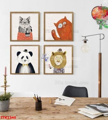 Download file gốc File bộ tranh treo tường decor TTK1340 (in mica) 3D