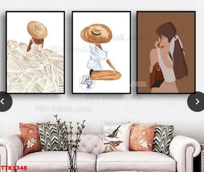 File gốc File bộ tranh treo tường decor TTK1348 (in mica) cắt laser