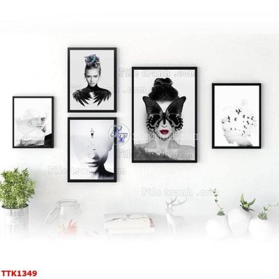 File gốc File bộ tranh treo tường decor TTK1349 (PSD/TIFF) độ phân giải cao
