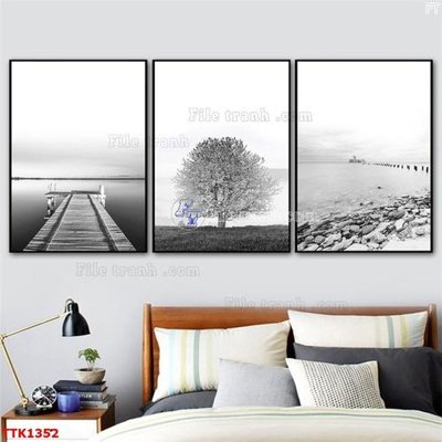 File tranh File bộ tranh treo tường decor TTK1352 (gốc) in backlit film