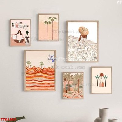 Tải file PSD File bộ tranh treo tường decor TTK1357 (nguyên layer) để in