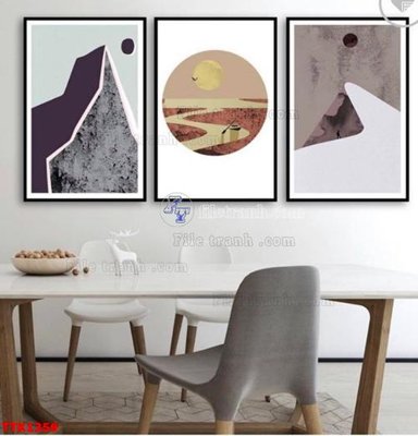 File tranh in tráng gương File bộ tranh treo tường decor TTK1359 (siêu nét)