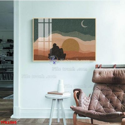 File tranh File bộ tranh treo tường decor TTK1395 (ảnh gốc) in trần nhà