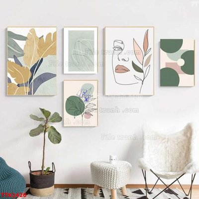File tranh File bộ tranh treo tường decor TTK1420 (bản gốc) treo phòng ăn