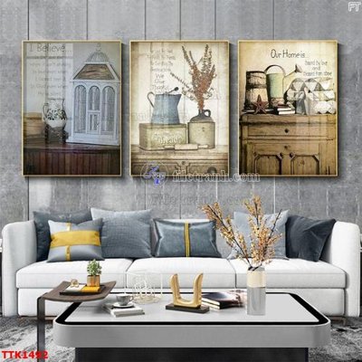 File gốc File bộ tranh treo tường decor TTK1492 (thiết kế) cho in ấn
