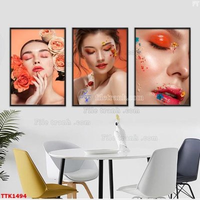 File gốc File bộ tranh treo tường decor TTK1494 (in 3D) nghệ thuật