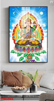 File gốc File bộ tranh treo tường decor TTK1541 (in lụa) tranh thuận buồm