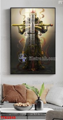 File gốc in tráng gương File bộ tranh treo tường decor TTK1545 chi tiết