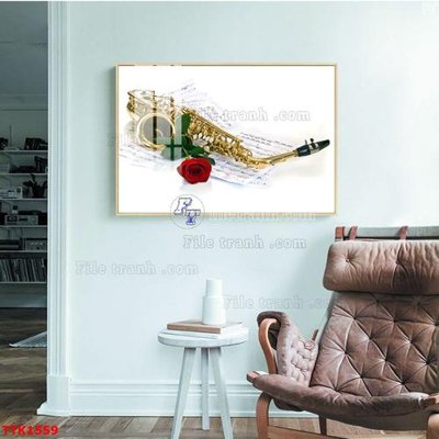 File gốc File bộ tranh treo tường decor TTK1559 (in lụa) cao cấp