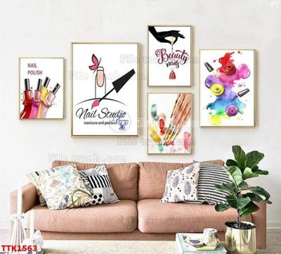 File ảnh File bộ tranh treo tường decor TTK1563 (gốc) trang trí khách sạn