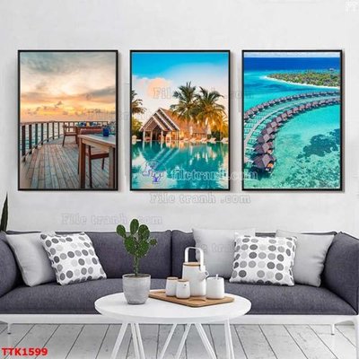 File ảnh File bộ tranh treo tường decor TTK1599 (gốc) in quảng cáo ngoài trời