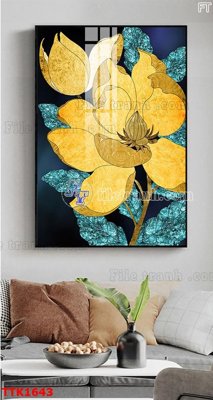File tranh File bộ tranh treo tường decor TTK1643 (bản gốc) in lụa 5D