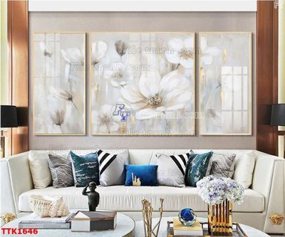 File gốc File bộ tranh treo tường decor TTK1646 (in lụa) cao cấp