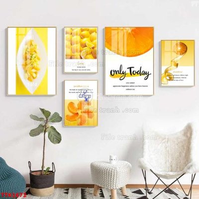 File tranh File bộ tranh treo tường decor TTK1672 (bản gốc) in lụa 3D