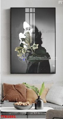 File gốc File bộ tranh treo tường decor TTK1691 (in tráng gương) ốp tường