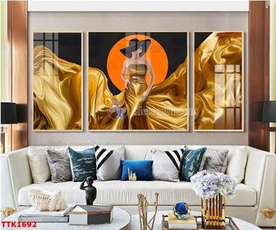 File tranh in tráng gương File bộ tranh treo tường decor TTK1692 (siêu nét)