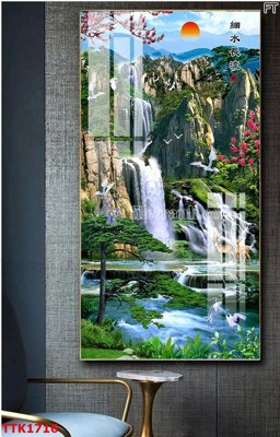 File gốc File bộ tranh treo tường decor TTK1716 (in lụa) hoa văn cổ điển