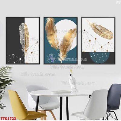 File gốc File bộ tranh treo tường decor TTK1723 (ảnh chi tiết) để in lụa