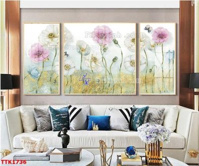 Hình ảnh file gốc in trần nhà File bộ tranh treo tường decor TTK1736