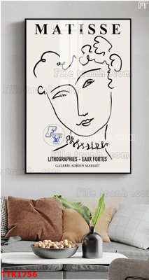 File ảnh File bộ tranh treo tường decor TTK1756 (gốc) dùng in Pano