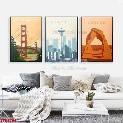 File PSD File bộ tranh treo tường decor TTK1764 (bản gốc) đã tách nền