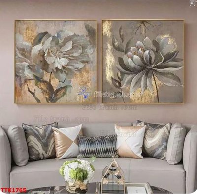File PSD in ấn File bộ tranh treo tường decor TTK1765 (chất lượng cao)