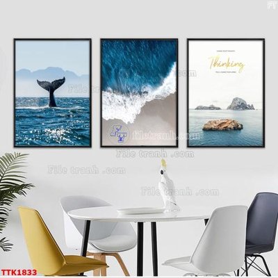 File gốc File bộ tranh treo tường decor TTK1833 (PNG) nền trong suốt