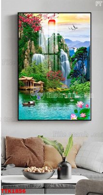 File gốc File bộ tranh treo tường decor TTK1856 (in tráng gương) sang trọng
