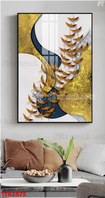 File in trần File bộ tranh treo tường decor TTK1875 (bản gốc 3D) sống động