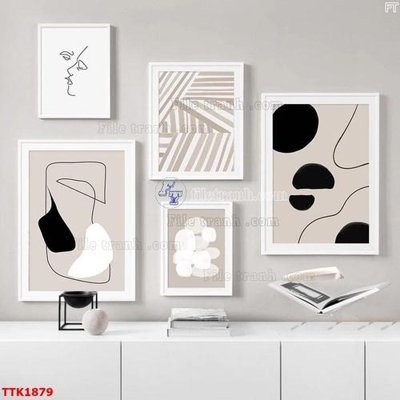 Tải file gốc in lụa File bộ tranh treo tường decor TTK1879 siêu nét