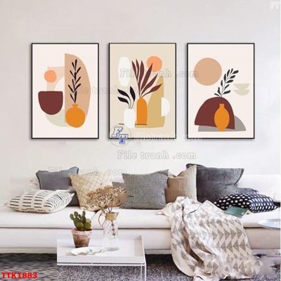 File tranh File bộ tranh treo tường decor TTK1883 (bản gốc) treo phòng ăn