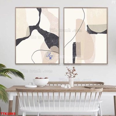 File in ấn File bộ tranh treo tường decor TTK1893 chuyên nghiệp