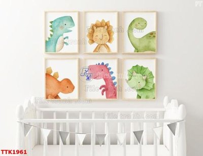 Hình ảnh file gốc in trần nhà File bộ tranh treo tường decor TTK1961